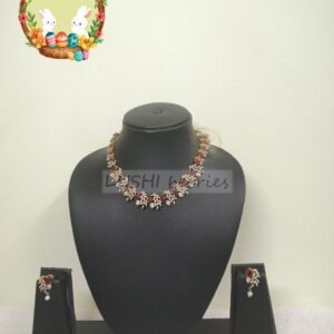 Floral CZ Necklace Set 1