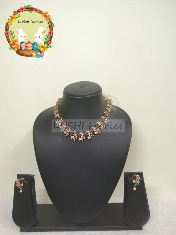 Floral CZ Necklace Set