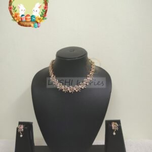 Floral CZ Necklace Set 2