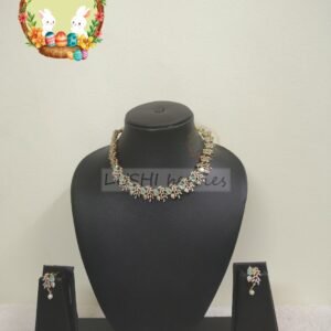 Floral CZ Necklace Set 3