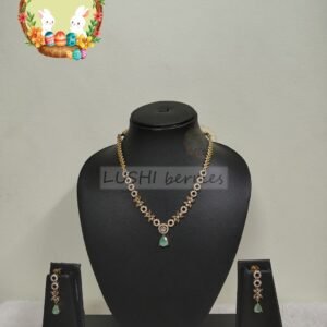 CZ Drop Pendant Necklace Set 4