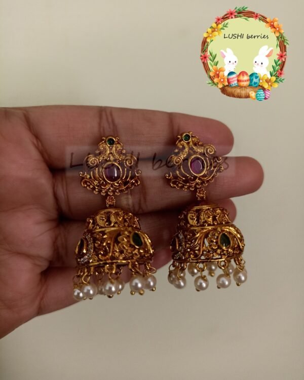 Peacock Kemp Jhumkas
