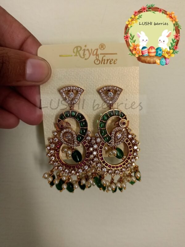 Peacock Enamel Danglers