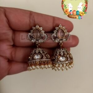 Kundan Stone Jhumkas 1
