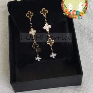Clover Long Drop Earrings 1