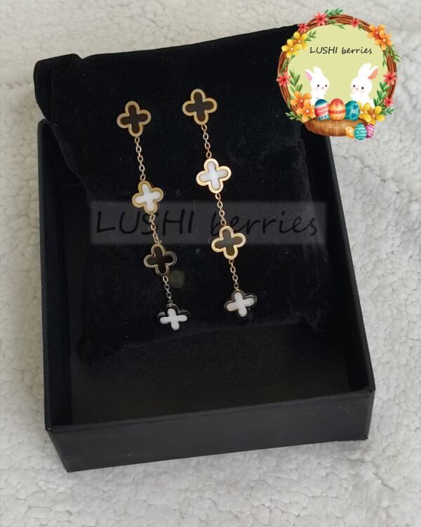 Clover Long Drop Earrings