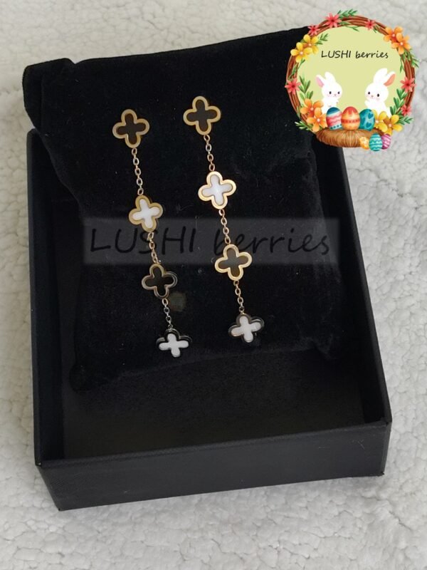 Clover Long Drop Earrings
