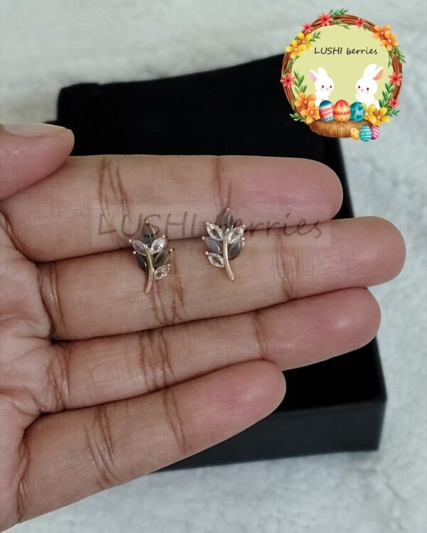 Leaf Sprig Studs