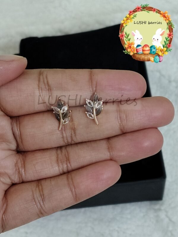 Leaf Sprig Studs