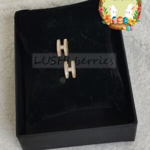 H Enamel Studs 1