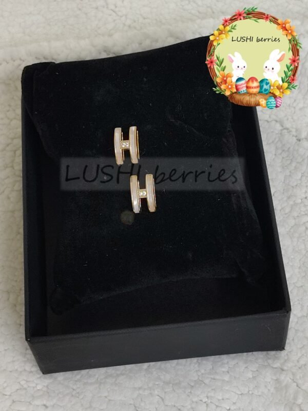 H Enamel Studs
