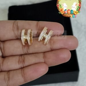 H Enamel Studs 2