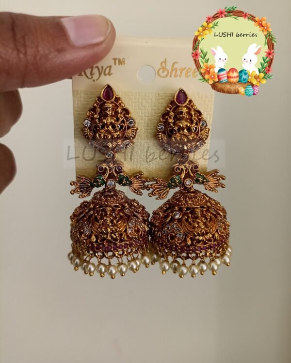 Grand Lakshmi Temple Jhumkas