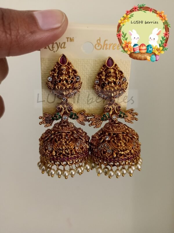 Grand Lakshmi Temple Jhumkas