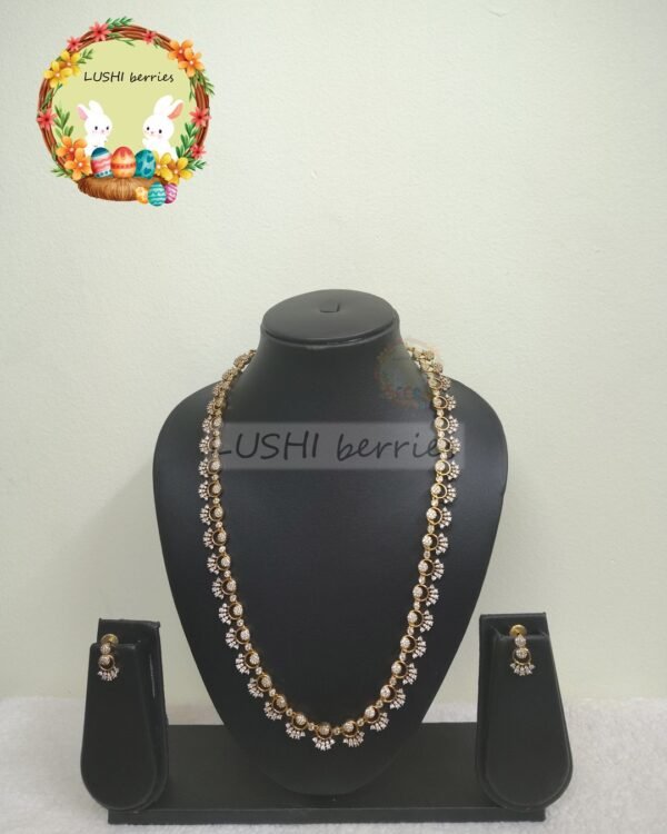Long CZ Stone Chain Set